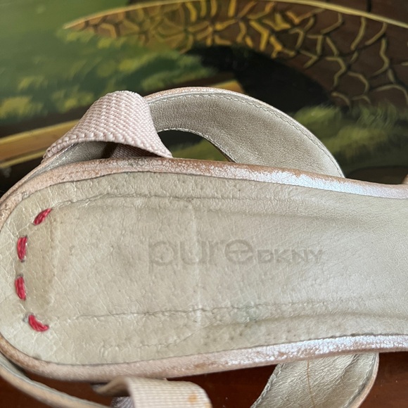 Pure DKNY Vintage Iridescent Peep-Toe Slingback Sandals with Heels - Picture 10 of 10